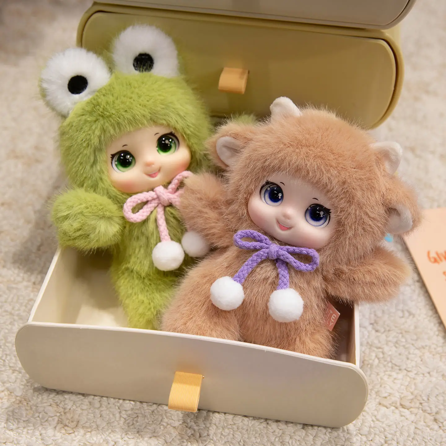 18CM Cute Urbanvinyl Plush Pendant Toy Frog Sheep Bear Rabbit Cosplay Doll Nice Bag Decoration Small Gifts