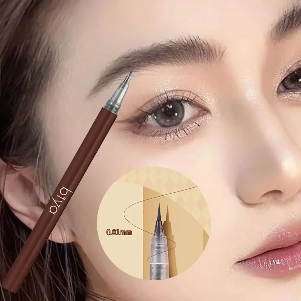 2 pçs feminino à prova dwaterproof água de longa duração delineador sobrancelha tatuagem caneta água líquido sobrancelha lápis ferramentas de maquiagem