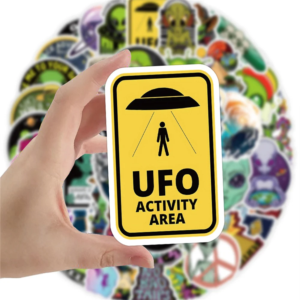 10/30/50PCS New DIY Alien Stickers Cartoon Creative Animation Computer Desk Luggage Chair Decoration Waterproof Wholesale
