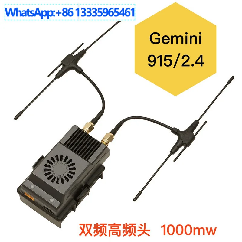 ELRS 915M/2,4G Gemini 1W 1000mw cabezal de alta frecuencia de doble frecuencia TX reemplaza el bandido nomad
