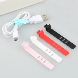 1/5/10PCS Silicone Cable Ties Assorted Color Reusable Heavy Duty Cable Organizer Management for Fastening Cords and Wires Holder