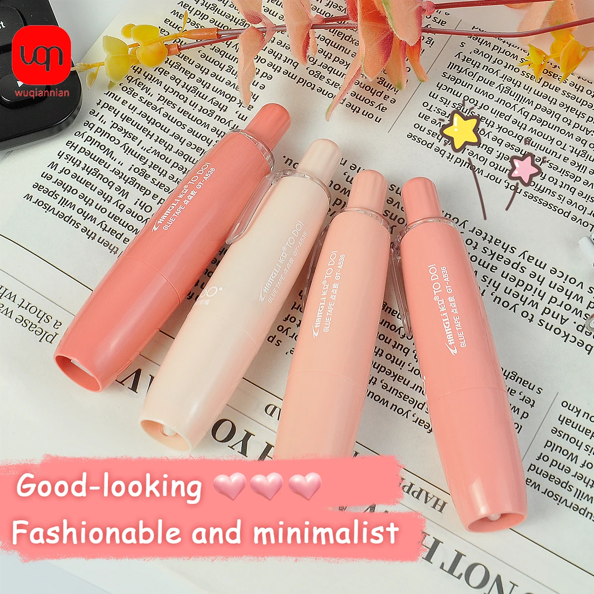 WQN-4PCS شريط مزدوج الجوانب مع لاصق دائم لسكرابوكينغ، وموزع لفة للصياغة والمشروعات الفنية