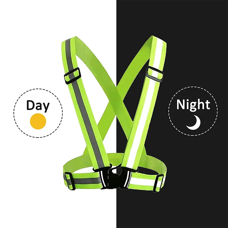 Elastic Safety Reflective Vest Straps with Reflect Strips Reflective Jacket for Men Women Children Night Running Walking Biking