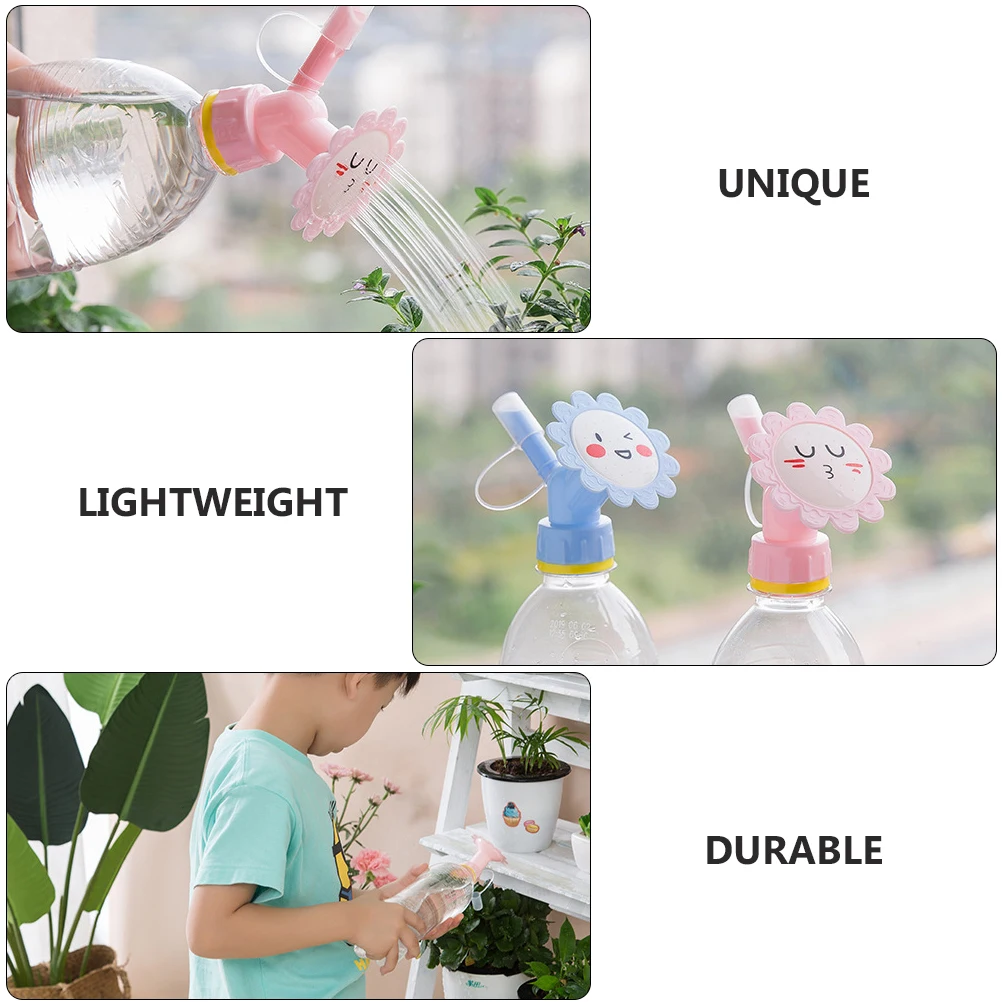 

6 Pcs Sprinkler Head for Flower Houseplant Bottle Watering Top Device Durable Plastic Cartoon Design Great for Plants Flowers