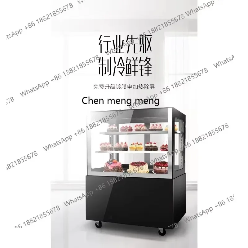 CC182 Cake display cabinet glass refrigerated dessert air-cooled fresh-keeping cabinet arc right angle floor-to-ceiling freezer