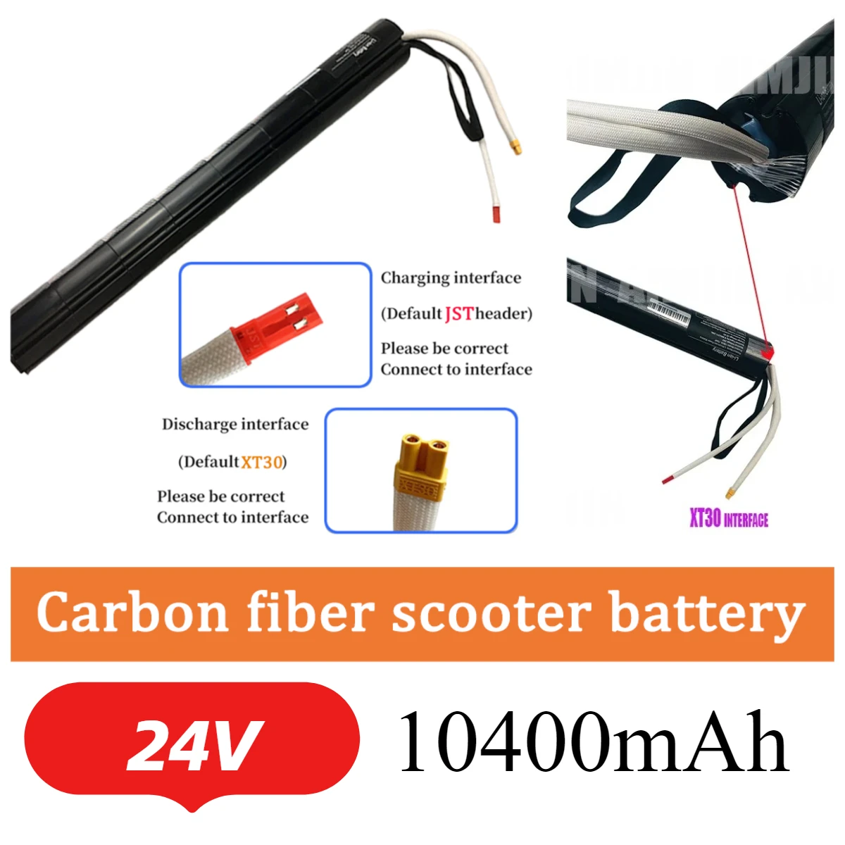 

24V 10400mAh For carbon fiber scooter 18650 lithium ion special battery is suitable for carbon fiber scooter, Scooter accessori