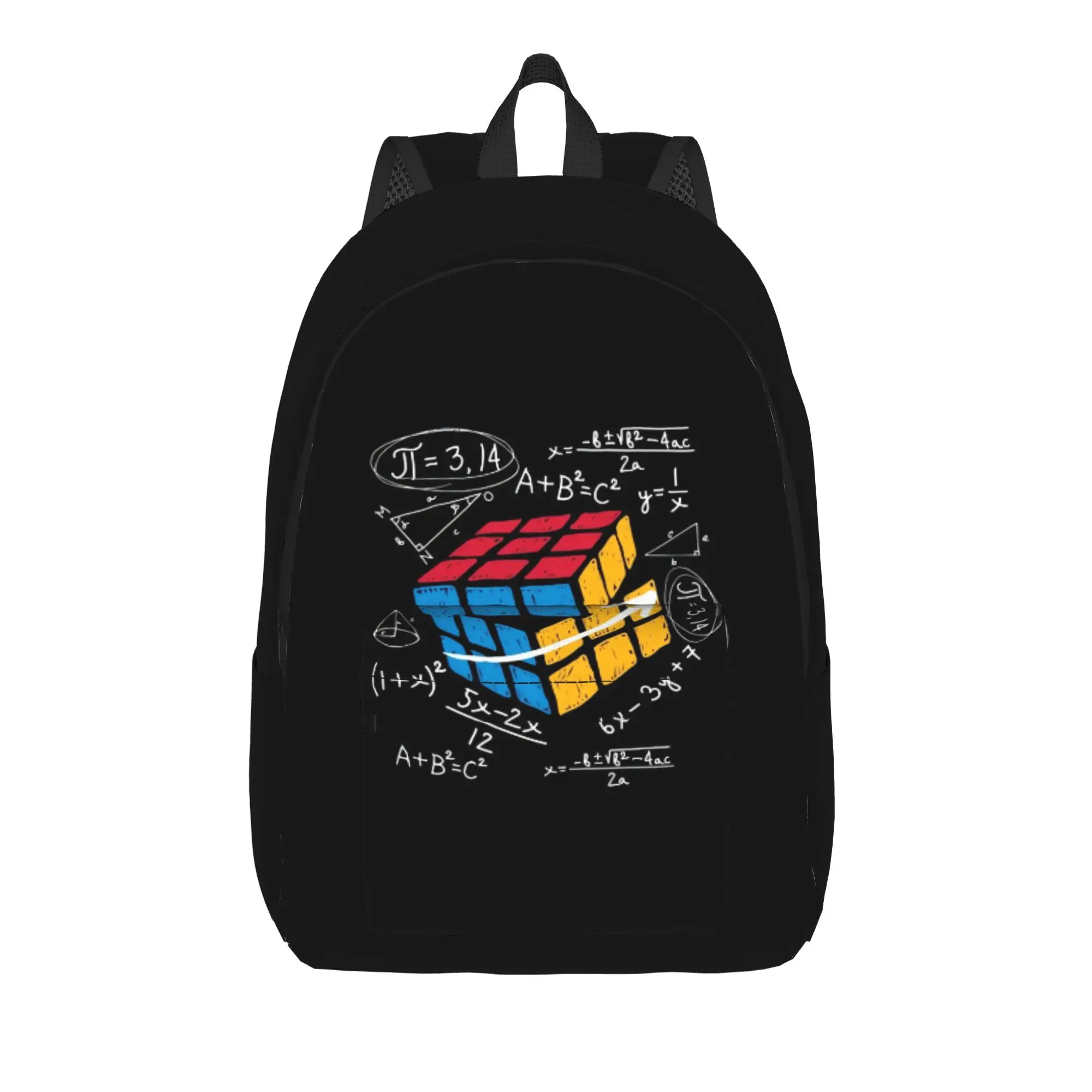 Math Rubik Rubix Rubics Player Cube Math Backpack  Youth Polyester Travel Backpacks Lightweight Cute School Bags Rucksack