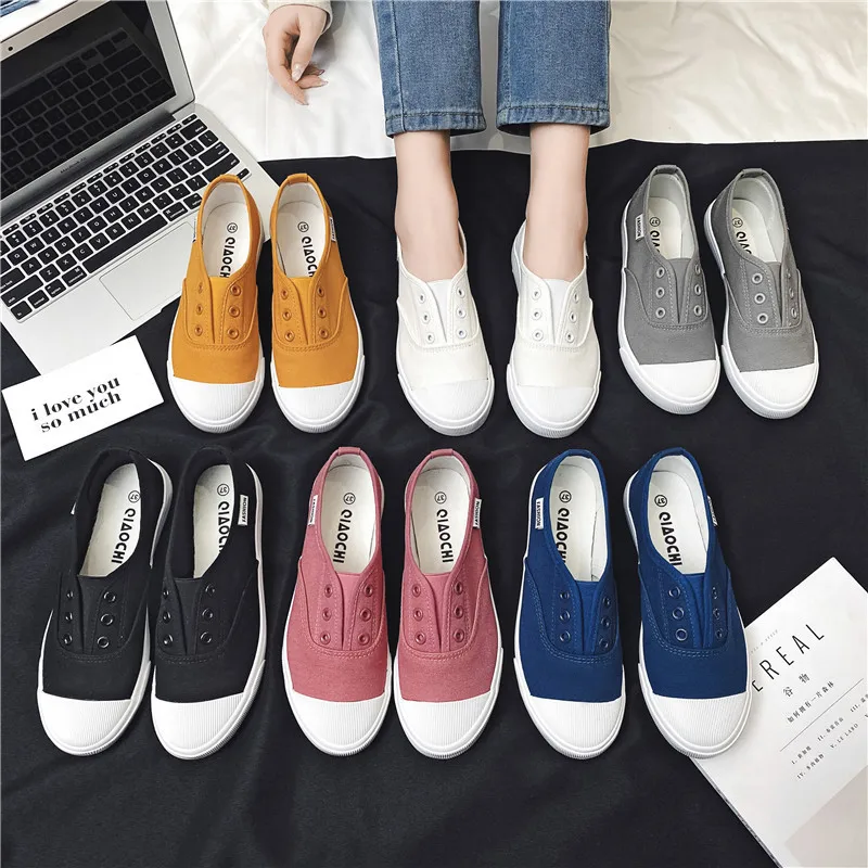 Fashion Sneakers Women Canvas Shoes White Casual Loafers Ladies Vulcanize Shoes Woman Skateboarding Run Sneakers Sports Shoes