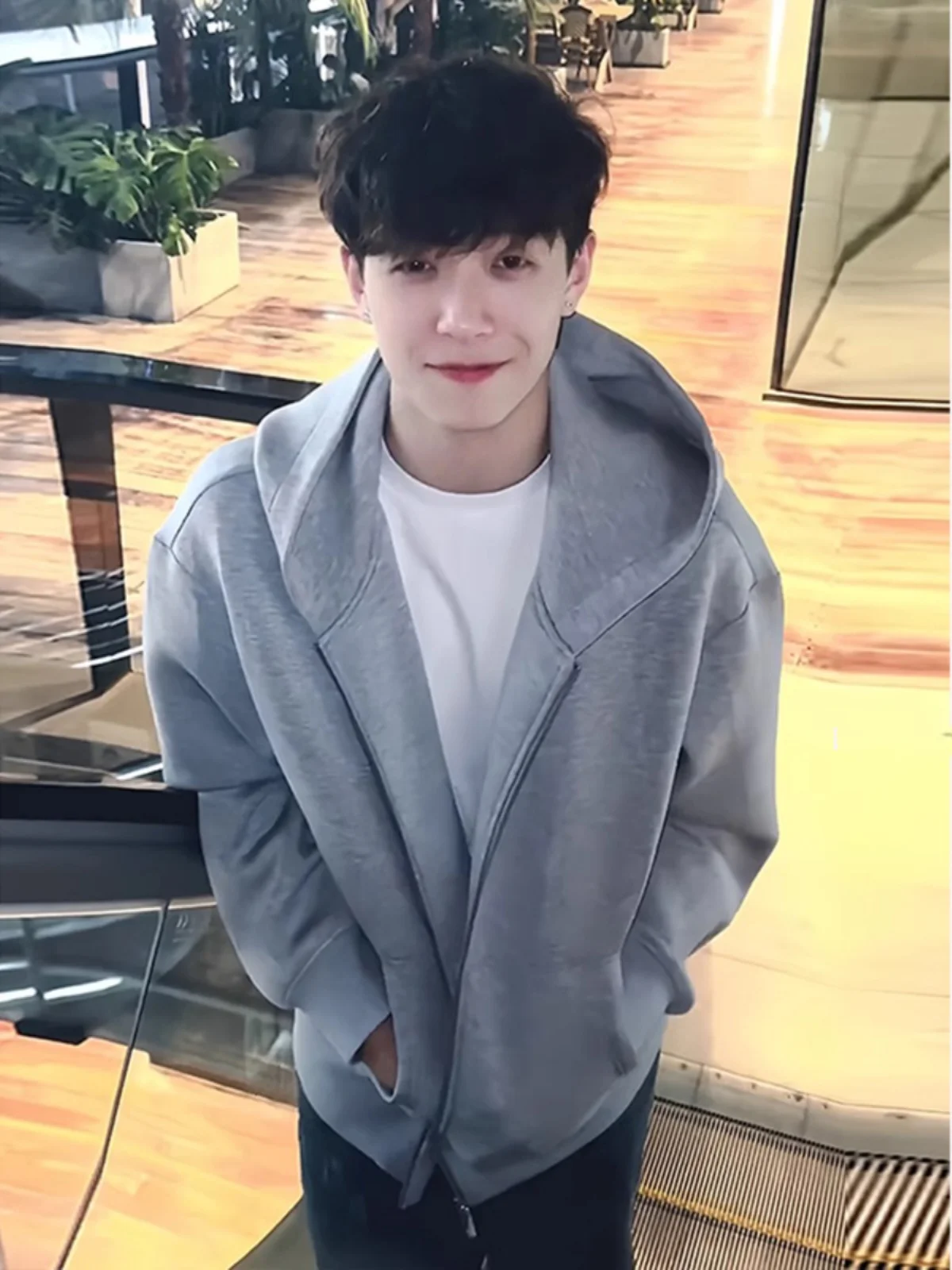 

Light ey Double Zipper Open Cardigan Sweatirt Men's Spring Autumn Sle Cleanfit American Trendy Brand High End Outerwear
