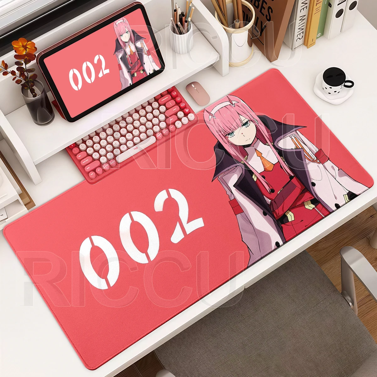 Anime Girls Zero Two Mouse Mat Darling in the Franxx Gaming Large Mouse Pad Office Keyboard Mousepad Soft Carpet PC Accessories