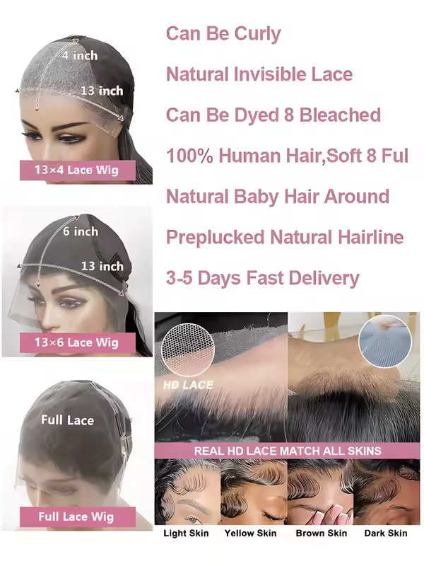 High Density 250% 40 46Inch Deep Wave 13x4 13x6 HD Lace Front Human Hair Wig Loose Water Wave Curly Lace Frontal Wigs Human Hair - Image 6
