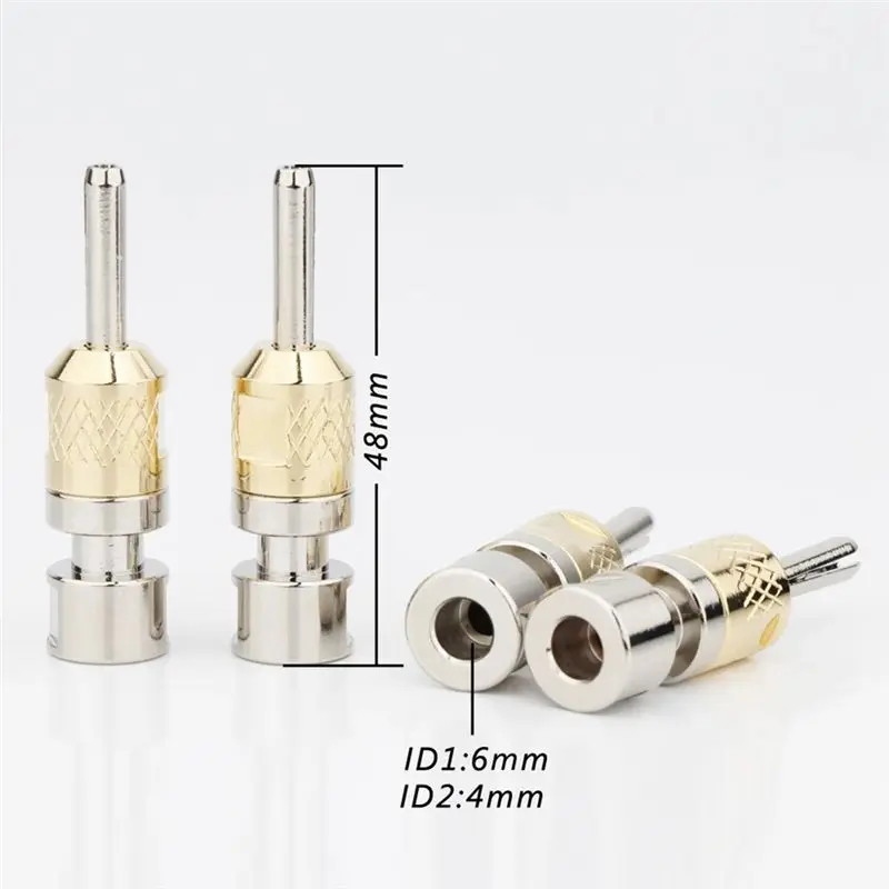 DT39 Locking Banana Plug Binding Post Female Socket Jack Speaker Cable Connector Plug 4 Pack