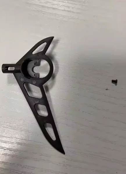 HM-B030 Tail Boom Holder & Vertical Fin Set Vertical Fin with Integrated Motor Mount Bracket for WLtoys Cupid V3 RC Helicopter