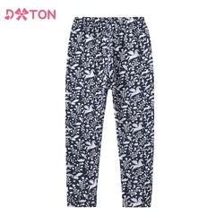 DXTON Kids Girls Leggings Spring AutumnUnicorn Printed Children Trousers Girl Casual Pencil Pants Flower Toddler Cotton Legging