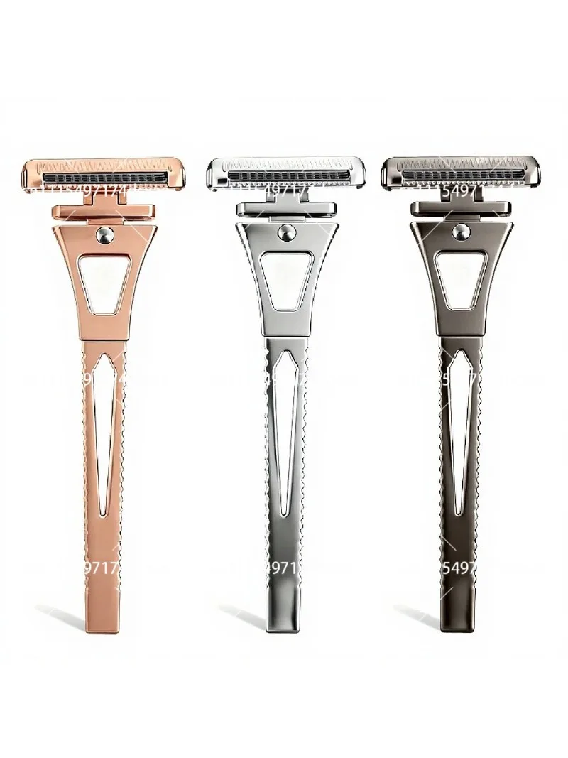Metal 4-Layer Half-Blade Knife Holder Floating Razor Head Manual Double-Sided Blade Classic