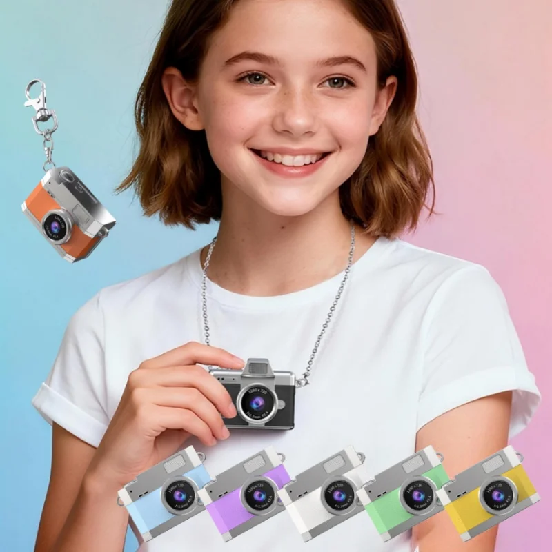 

1 шт. мини-камера ретро CCD HD цифровая камера с откидным экраном уличная фотография висит на шею портативный спортивный рекордер