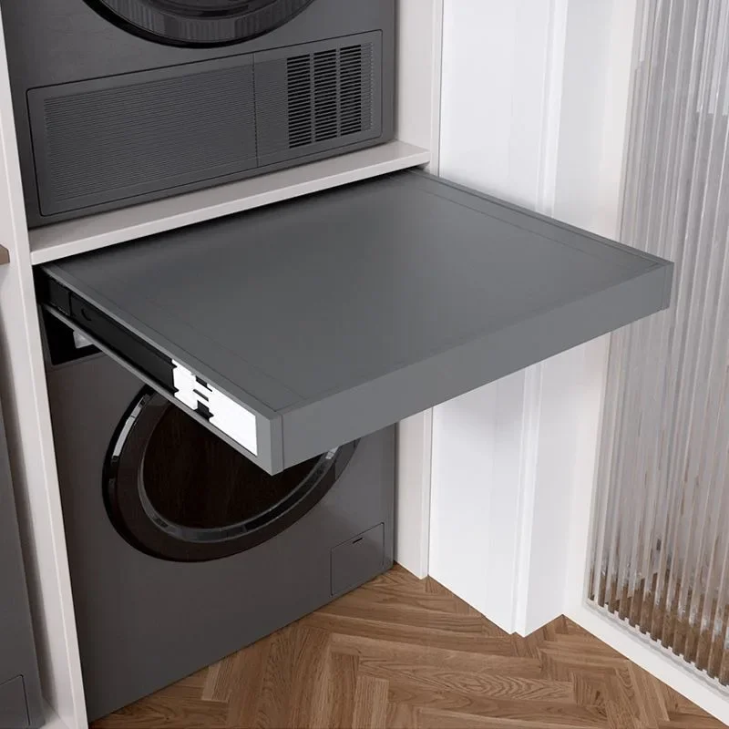 

washing machine pull-up hanger, hidden telescopic invisible clothes drying hanger above the balcony