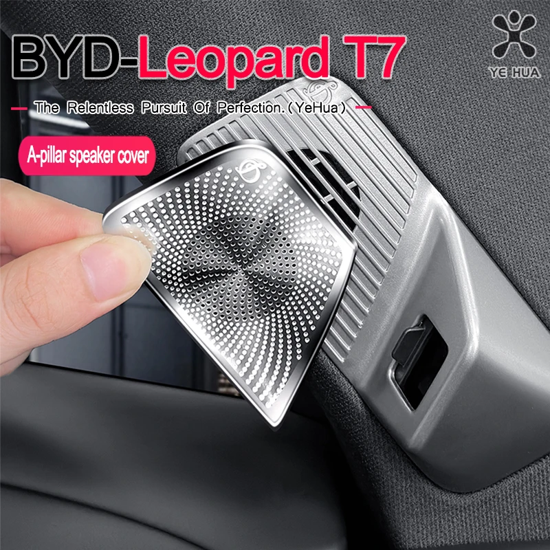 For BYD 2025-26 Formula Leopard Titanium 7 Front Pillar Horn Protection Cover A-pillar Metal Horn Cover Interior Modification
