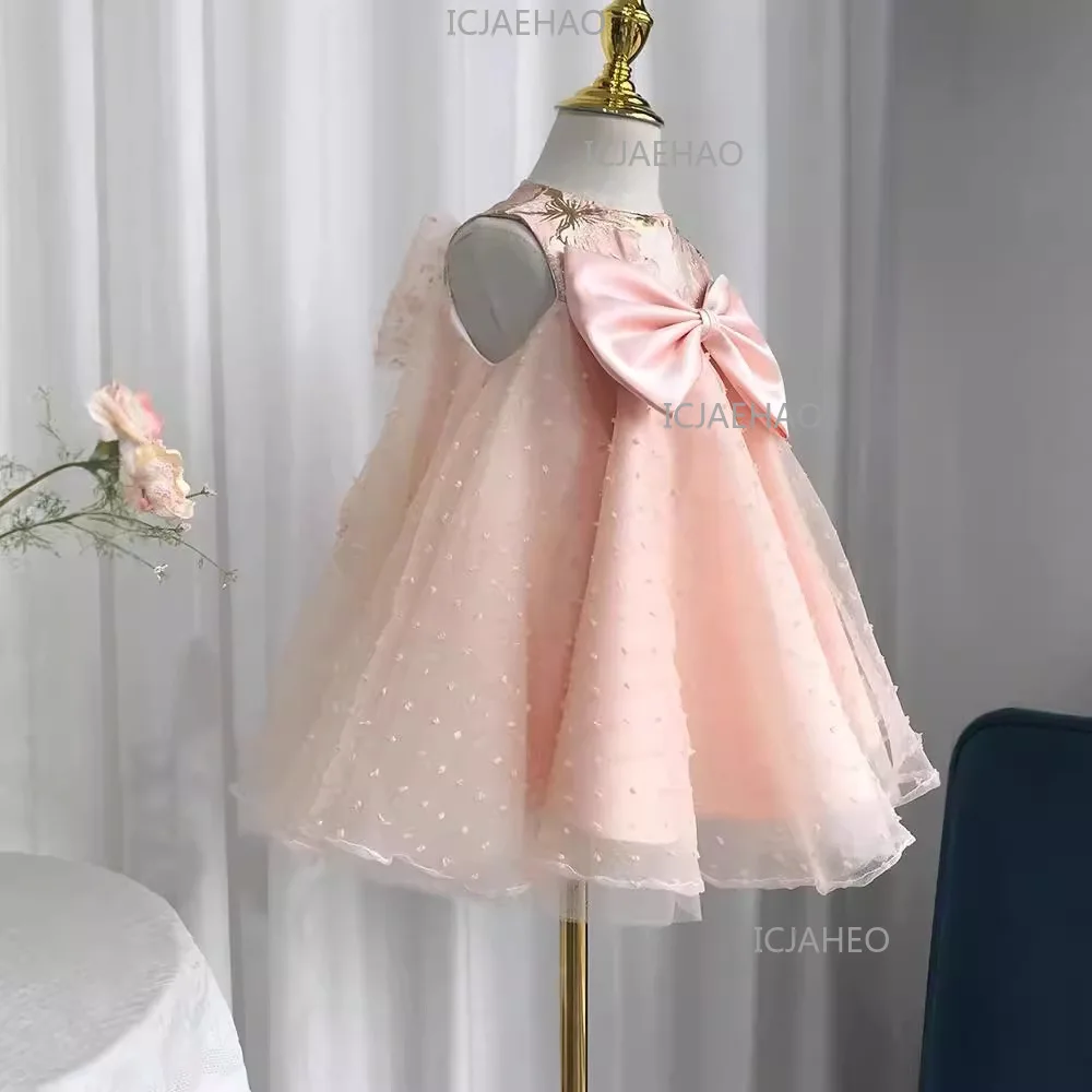 Flower Girl & 1st Birthday For Birthday Party & Host Performance Children Costume Princess Dress, Unique Style Baby Girl Gown