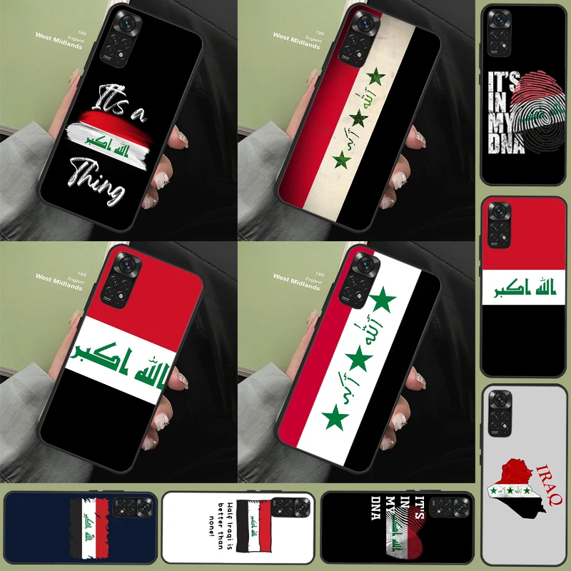 Iraqi Iraq National Flag Case For Redmi Note 12 Pro 8 9 10 11 Pro Note 12S 11S 10S 9S 8T Redmi 12C 10C 10A 9C Cover