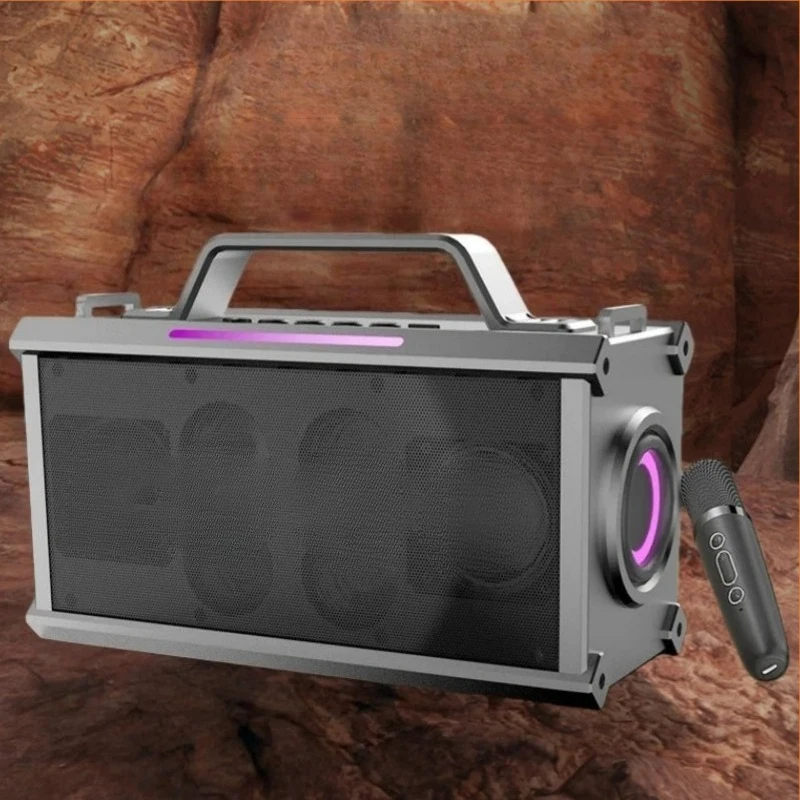 Portable Handheld Bluetooth-compatible Speaker Outdoor Square Dance KTV Home Bass Audio