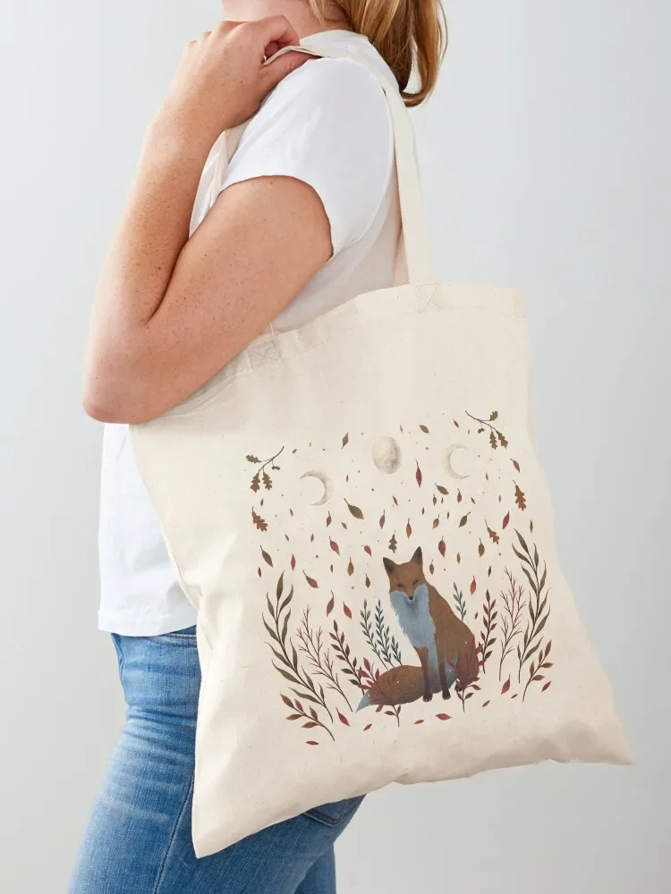 Autumn Fox Tote Bag canvas tote bags Lady bags tote bag men's Shopper bag