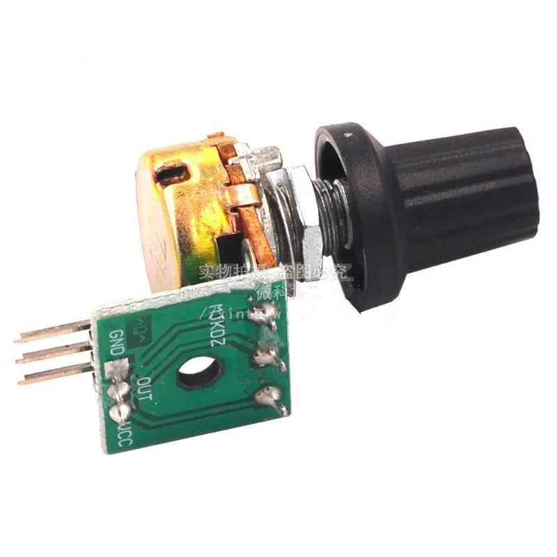 10K Potentiometer โมดูลโมดูลความต้านทานเดี่ยว-เปิดปรับเอาต์พุตแบบอะนาล็อก0-5V