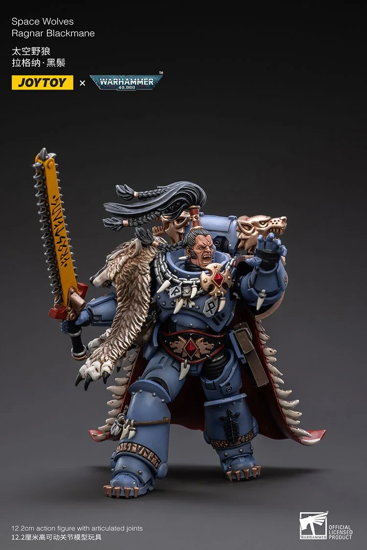 

JOYTOY Warhammer 40K Space Wolves Ragnar Blackmane Action Figures Doll Collection Decoration Gift Original Model