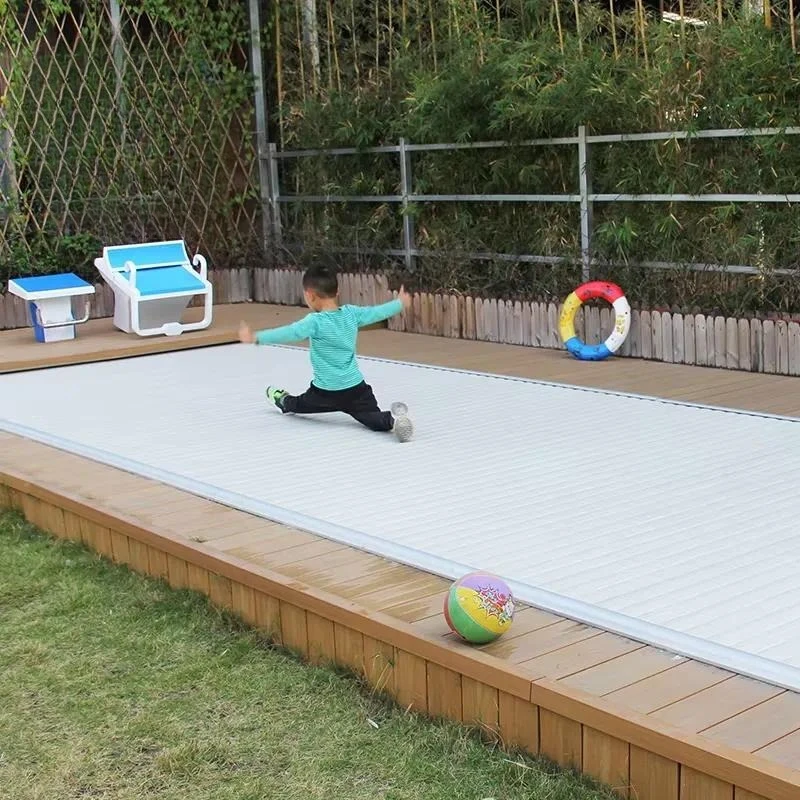 2026for Landy Electric Aluminum Swimming Pool Cover UV Shielding dust Automatic Retractable Pool Covers for Ground Pools
