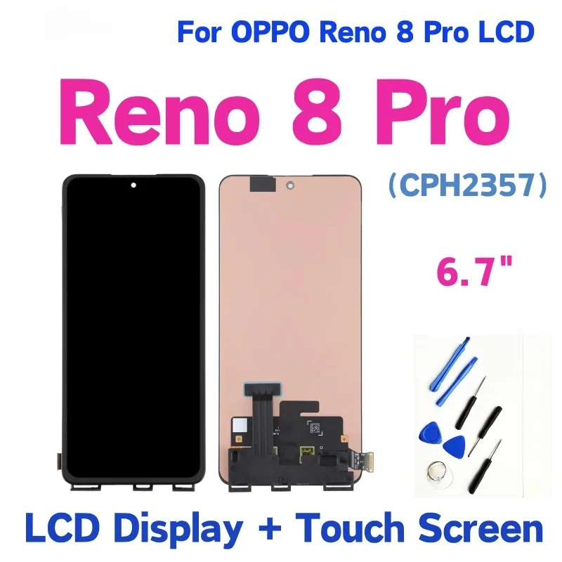 

6.7 "For OPPO Reno 8 Pro LCD Display Touch Screen Panel Digitizer CPH2357 LCD Replacement