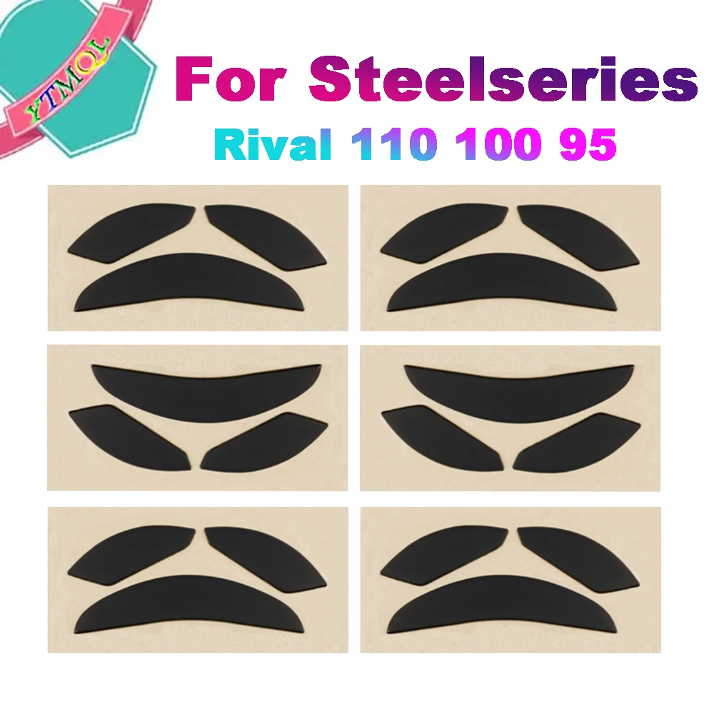 1set Mouse Skate untuk Steelseries Rival 3 700 710 600 650 500 310 300 300S 95 Penyelamat Optik 0.6Mm Mouse Gaming Nirkabel