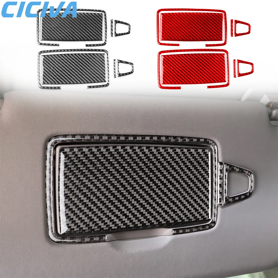 For Mercedes-Benz GLE W167 2019-2024 Makeup mirror set Decorative Trim Soft Carbon Fiber Car Internal Accessories