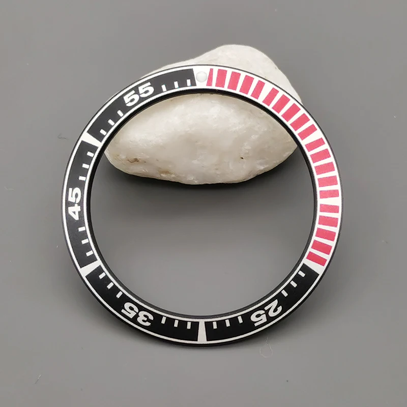 40mm x 31,5mm flache Aluminium Lünette Einsatz Ring Samurai Lünette Ring passend für King Srpf Samurai Uhrengehäuse Ring Ersatzteile für Uhren – Detail 9
