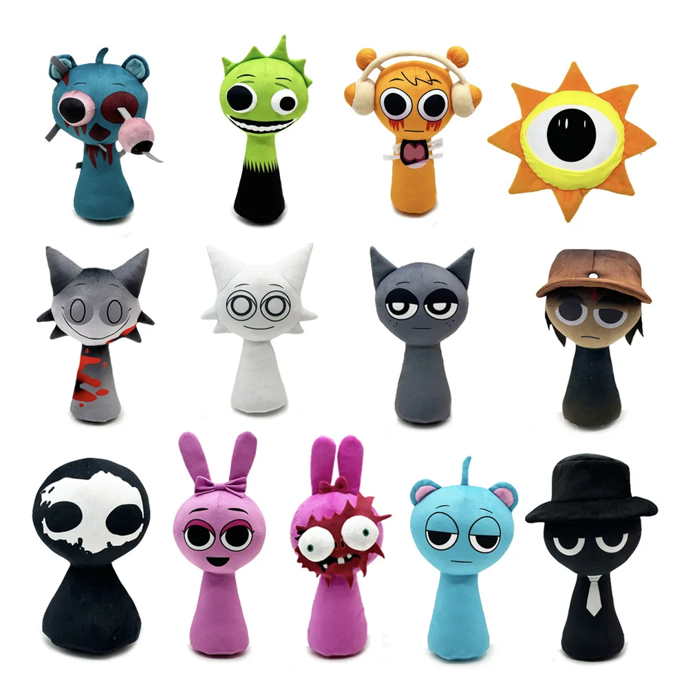 Sprunki 2.0 Plush Toys Horror Game Wenda Oren Raddy Fun Bot Vineria Gray Sprunki Incredibox Plushie For Kids Christmas Gifts