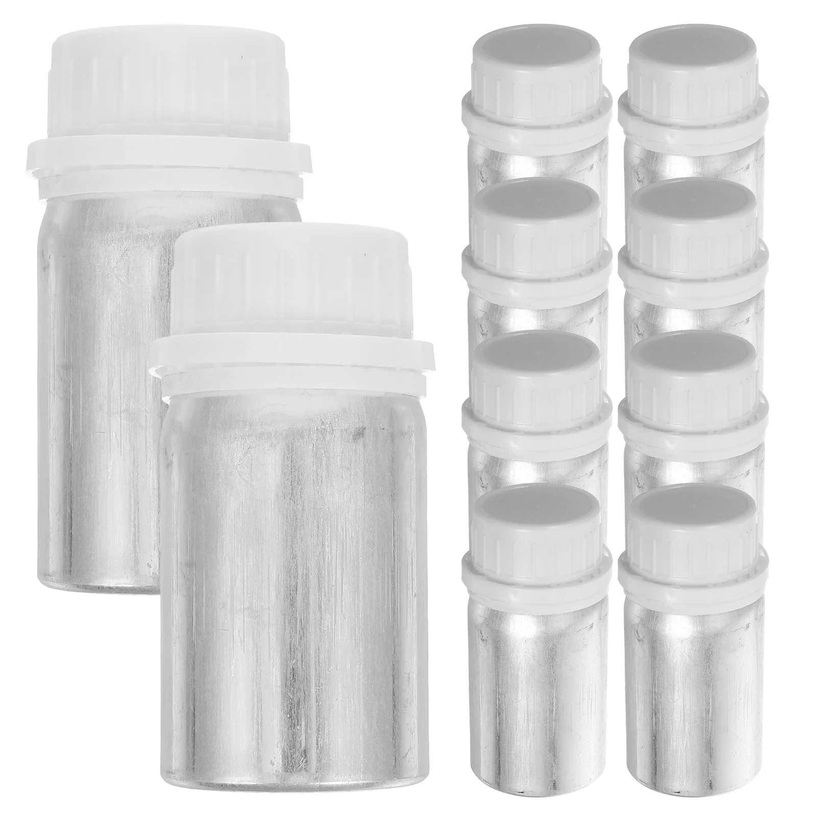 

10Pcs 50Ml Aluminum Sample Bottles Leak Proof Polished Anti-Theft Vials Screw Cap for Chemical Reagent Lab Storage