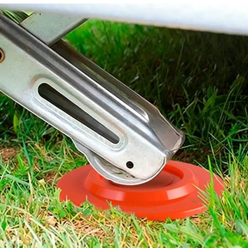 

J0MA 4Pcs Sturdy RVs Jacks Stand Pads RVs Leveling Stabilizer Jacks Pad Round Landing Feet For Campers Road Trips