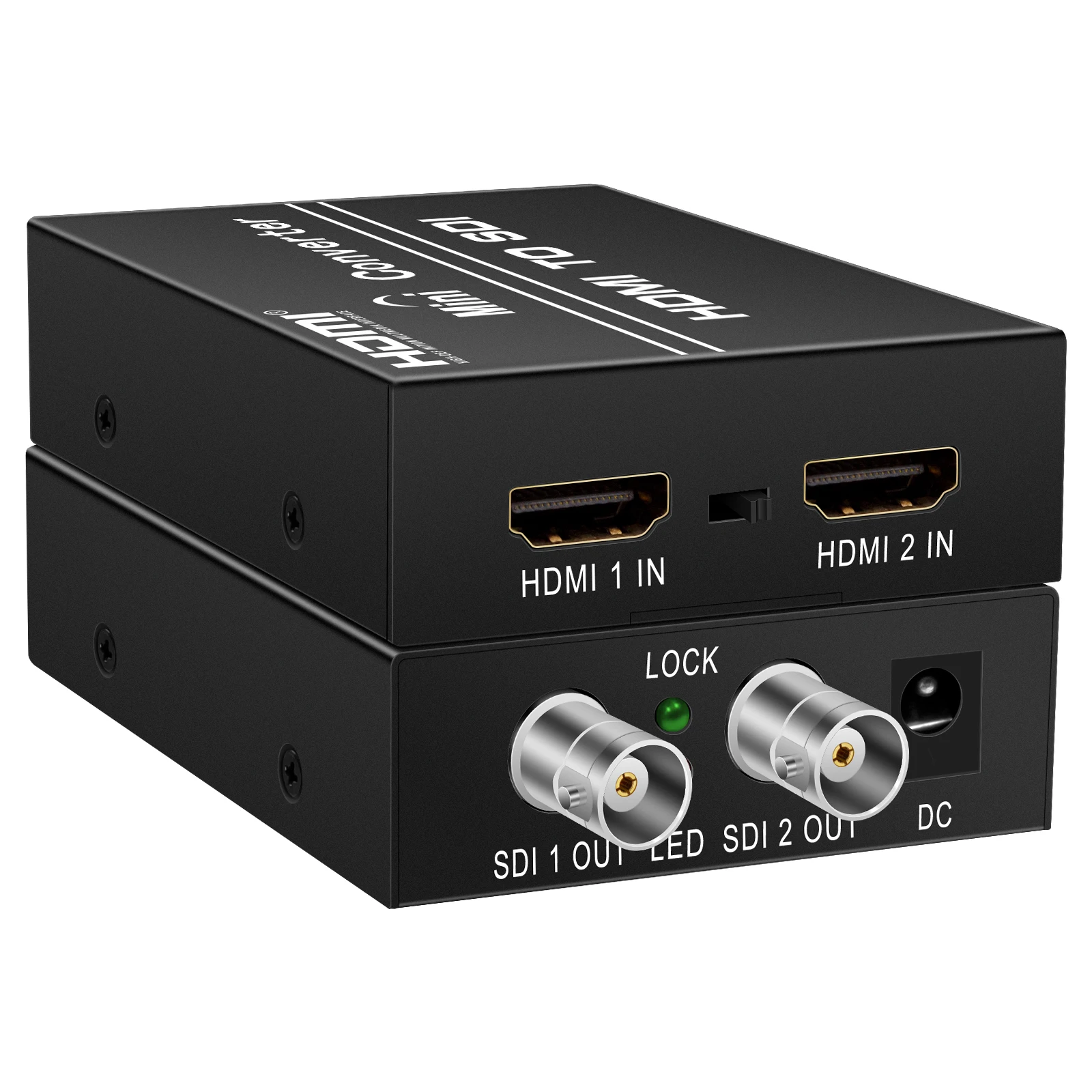 HDMI to SDI Converter 3G SDI Display, 2 SDI to SDI SD HD 3G 1080P HD Switcher for PC DVD Laptop Monitor
