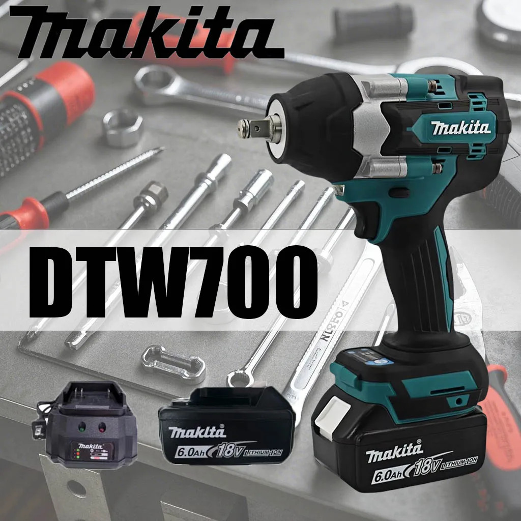 Makita DTW700 18v tools Torque Brushless Electric cordless Impact Wrench In Lithium-Ion Battery Electric Wrench Electric drill