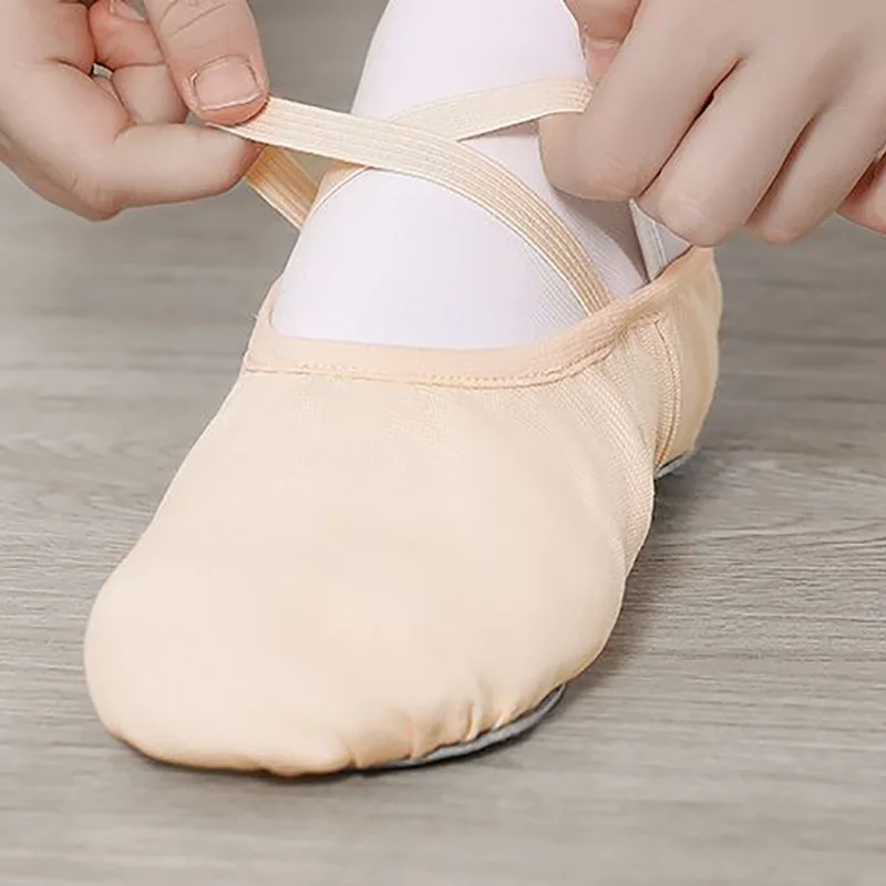 USHINE Women Ballet Shoes Canvas Girls Dance Slippers Split Sole Gymnastics Yoga Dancing Shoes Children Adult Ballerina Shoes