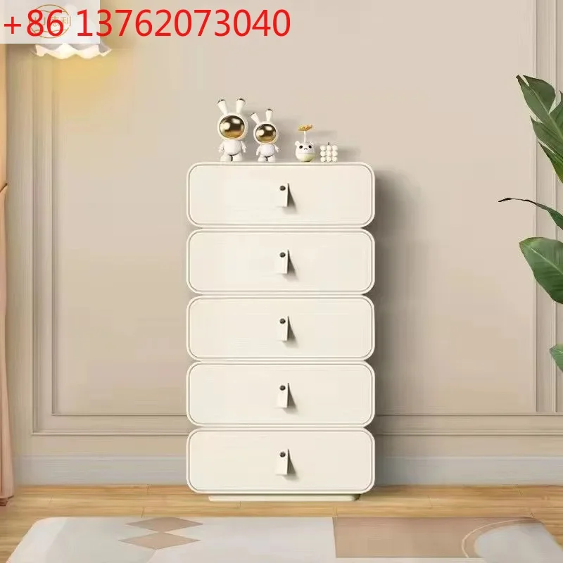 

Современный простой комод из массива дерева в кремовом стиле с четырьмя ящиками, модель 2026 года