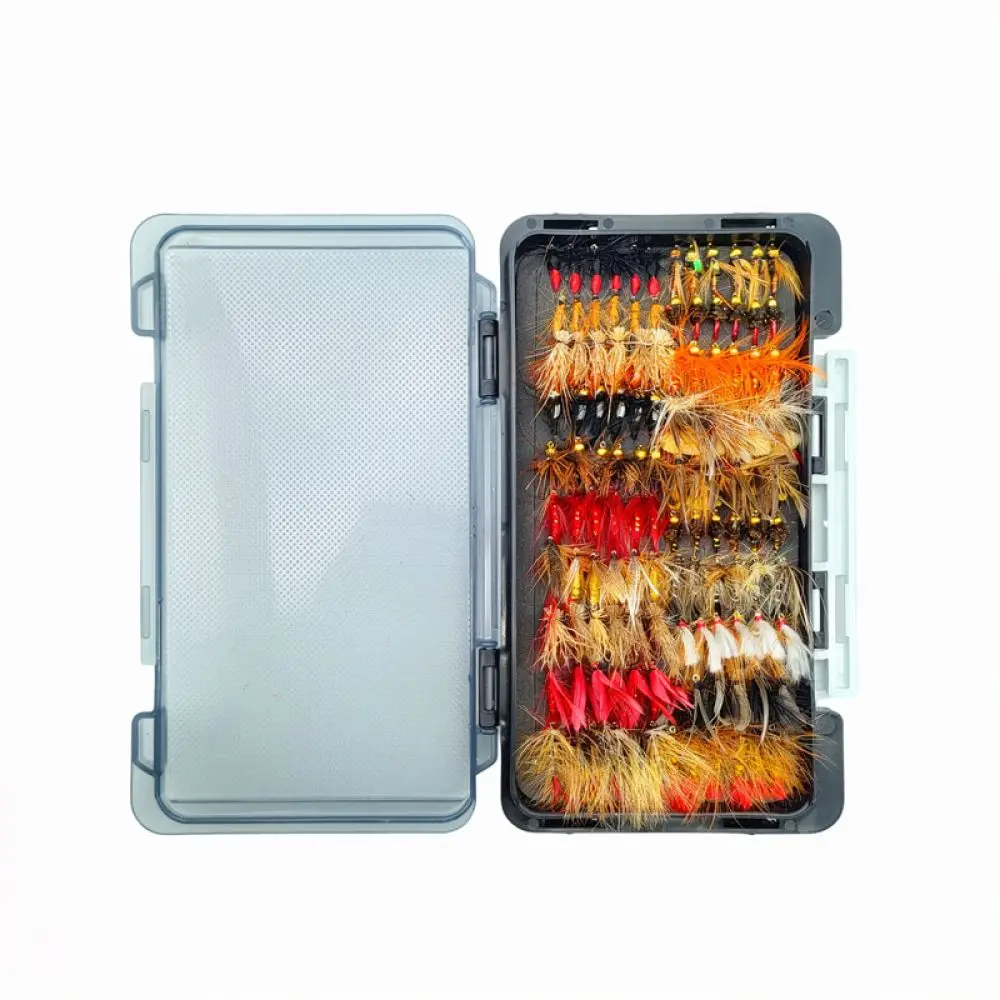 Fly Fishing Flies Set Dry Wet Nymph Lures For Bailufei Professional Fishing Gear Tackle Kit Outdoor Stream Fishing Tools