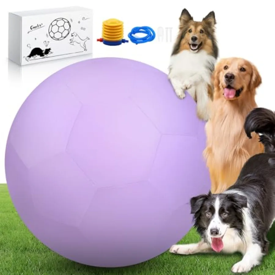 

25" Herding Ball Set for Dogs and Horses Durable Waterproof Dog Toy Dual-Layer Large Interactive Pet Play Ball for Australian S