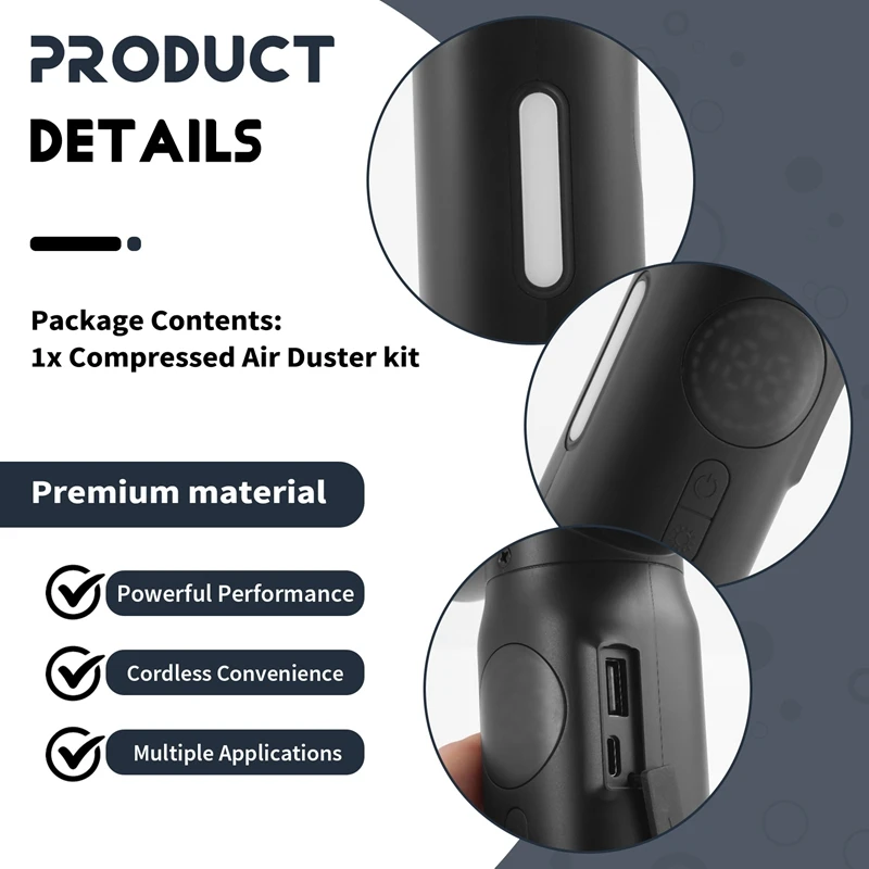 Pembersih debu udara Portable 6000Mah, pembersih debu nirkabel untuk pembersih komputer Keyboard