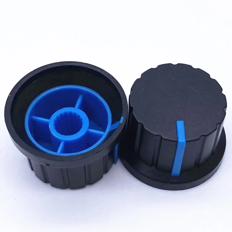 5ชิ้นลูกบิดพลาสติก24X15mm สีคู่ลูกบิดแบบหมวกฟางฝาครอบลูกบิดปรับระดับเสียงปุ่มโพเทนชิออมิเตอร์สำหรับ WH148โพเทนชิออมิเตอร์