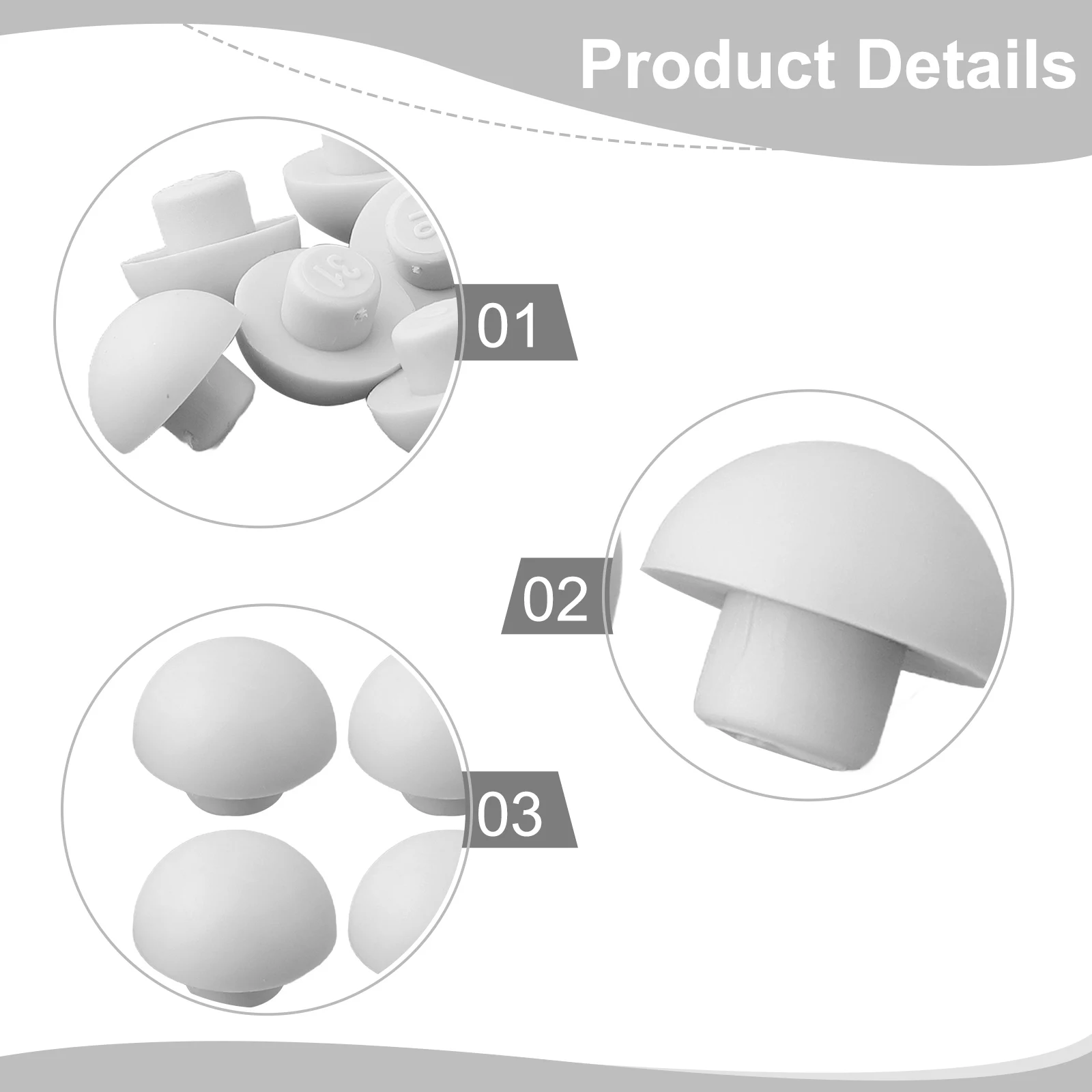 Toilet Cover Bumper Buffer Fitting Replacement Shock-proof Toilets Seat 12x ABS+TPE Accessory Assembly Bathroom