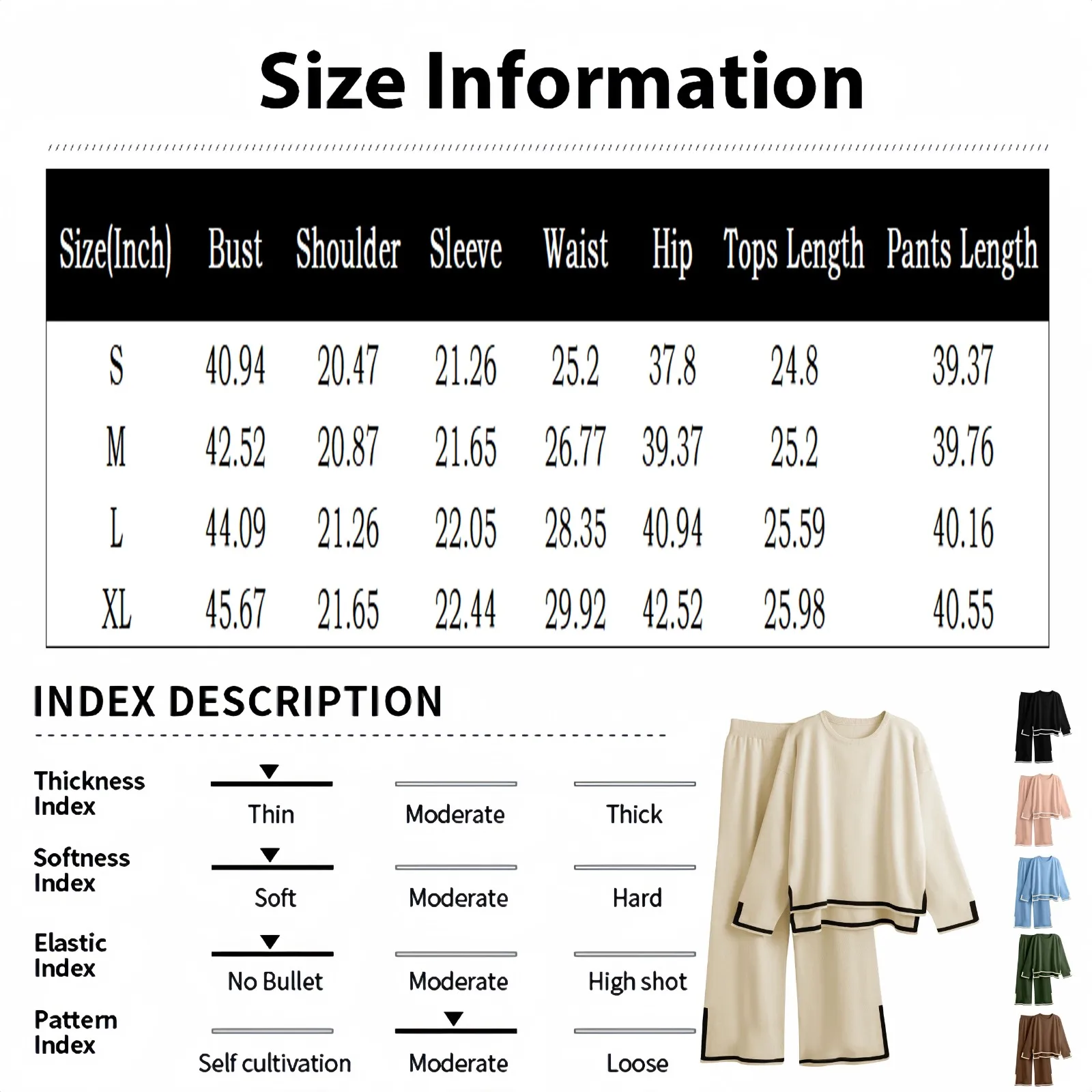 Knitted Women\'s Trousers Suit Two Piece Set Solid Color Winter Loose Long Sleeve Knitwear Flare Pants Sets Female Casual Suits