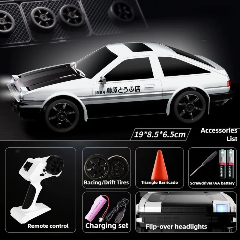 RC Drift Car 1/24 4WD Simulazione ad alta velocità Luci per auto Telecomando Racing 2.4G Modello di telecomando Giocattolo per regalo per adulti