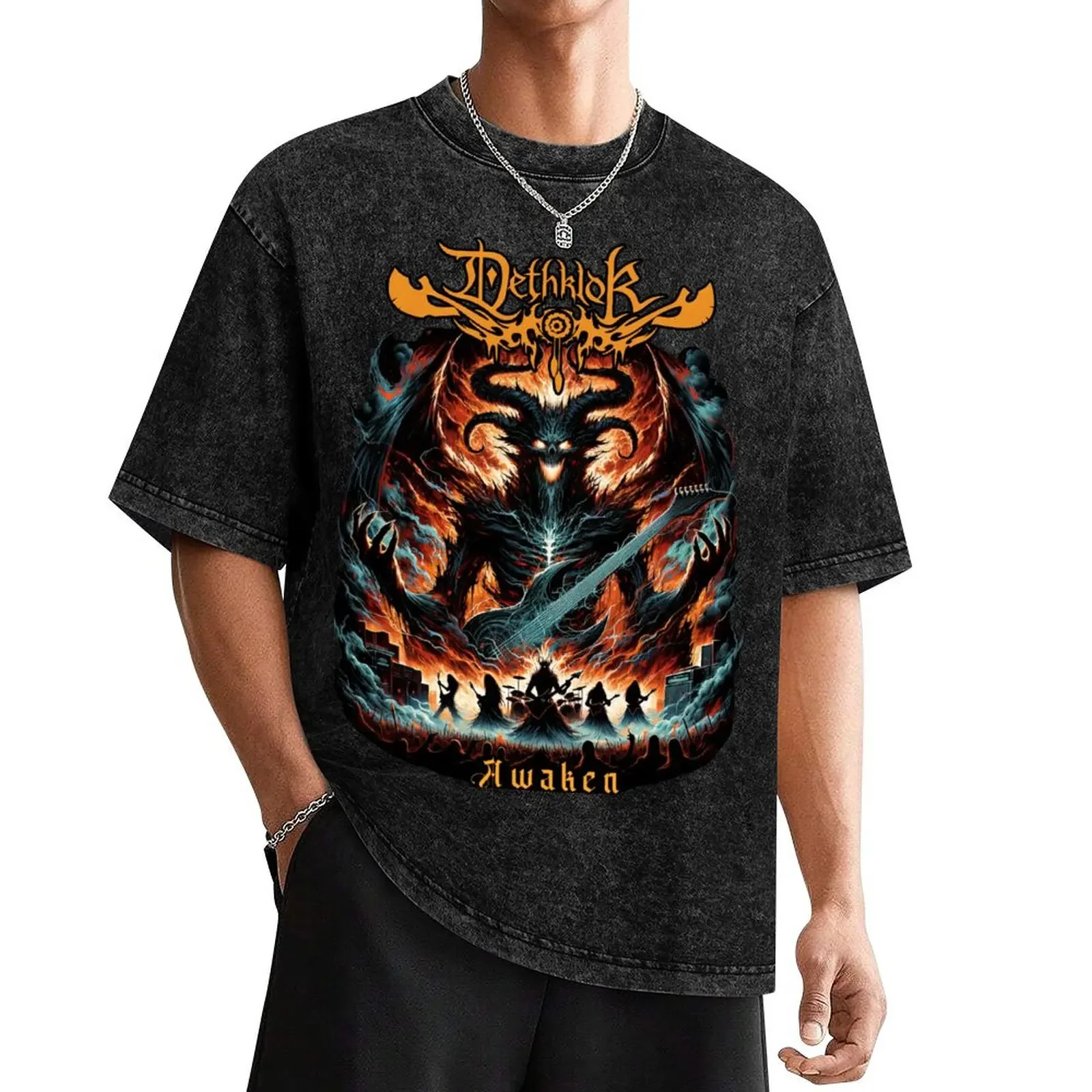 Dethklok Awaken T-Shirt sweat essential t shirt tops mens t shirts