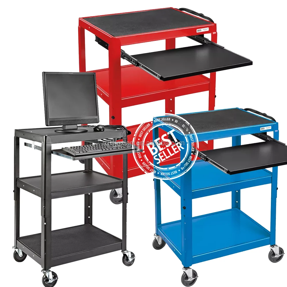 

New Tool Cart Wholesale,metal Workshop Three Tier Rolling Tool Cart Trolley,computer Workshop Tool Cart