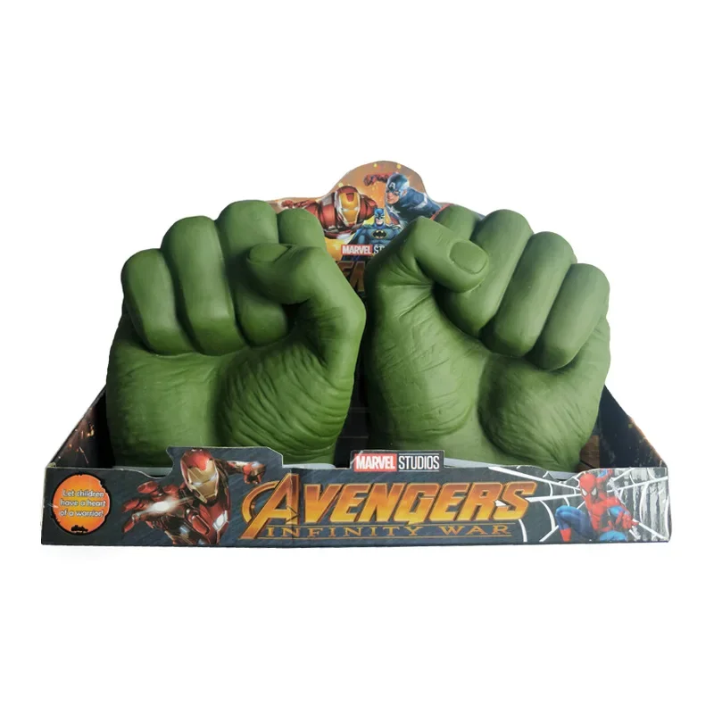 Guantes de Hulk de la Alianza de los vengadores para niños y adultos, puño de agarre de Hulk, estilo Cos circundante, juguete interactivo, regalos